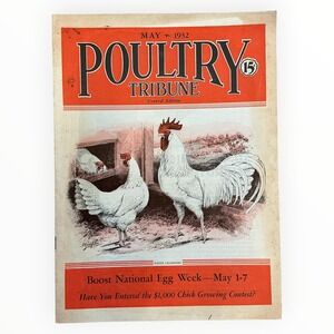 May 1932 Poultry Tribune Magazine White Leghorns National Egg Week Farm Vintage